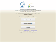 Tablet Screenshot of geomatika.ggki.hu